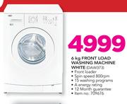 Defy 6kg Front Load Washing Machine White DAW373