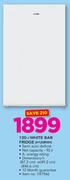 Hisense 120Ltr White Bar Fridge H120RWH