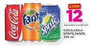 Coca Cola Sprite Or Fanta Can-2x330ml