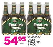 Windhoek Lager NRB-6x330ml Each