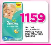 Fraldas Descartáveis Pampers Active Baby Tamanhos Diversos
