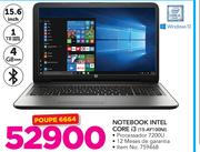 HP Notebook Intel Core i3 15-AY100NI