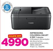 Canon Impressora Colorida Inkjet 4 Em 1 MX494