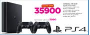 PS4 Consola 1TB Slim Inclui cabo de corrente, cabo HDMI & Controlador Adicional
