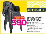 Antracite cadeira preta de encosto baixo goldsun Ebony-cada