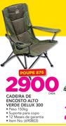 Campmaster cadeira de encosto alto verde deluxe 300w
