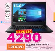 Lenovo 15.6" Pentium Notebook IDEAPAD 110