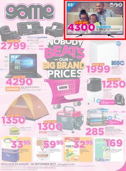 Game Botswana : Nobody Beats Our Big Brand Prices (24 Aug - 6 Sep 2017), page 1