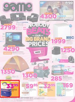 Game Botswana : Nobody Beats Our Big Brand Prices (24 Aug - 6 Sep 2017), page 1