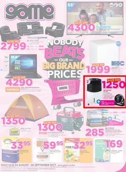 Game Botswana : Nobody Beats Our Big Brand Prices (24 Aug - 6 Sep 2017), page 1