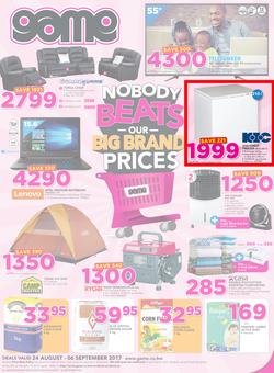 Game Botswana : Nobody Beats Our Big Brand Prices (24 Aug - 6 Sep 2017), page 1