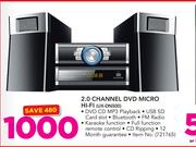 JVC 2.0 Channel DVD Micro Hi-Fi UX-DN500