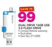 Lexar Dual Drive 16GB USB 3.0 Flash Drive