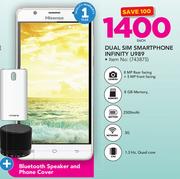Hisense Dual Sim Smartphone Infinity U989 With Free Bluetooth Speaker & Phone Cover