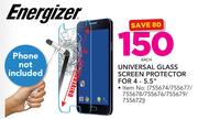 Energizer Universal Glass Screen Protector For 4:-5.5"(Excluding Phone)-Each