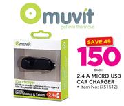 Omuvit 2.4A Micro USB Car Charger
