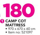 Little One Campcot Mattress 970x670x60cm