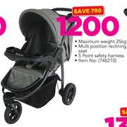 Little One Stroller With 5 Point Safety Harness 746210 