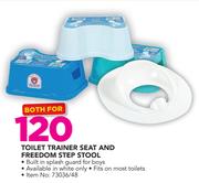 Bambino Toilet Trainer Seat And Freedom Step Stool In White Only