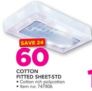 Snuggletime Cotton Fitted Sheet Std