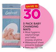 Carriwell 5 Pack Baby Changing Mats