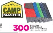 Camp Master Sleepover Sleeping Bag 180x75cm-Each