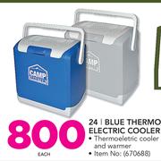 Camp Master 24Ltr Blue Thermo Electric Cooler-Each