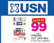 USN Phedra Cut Lipo-40's Pack