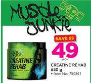 Muscle Junkie Creatine Rehab-650g