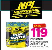 NPL Pre-Ignite Pre-Workout Grape-150g