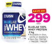USN Bluelab 100% Whey protein In Choc, Vanilla Or Strawberry-2Kg Each