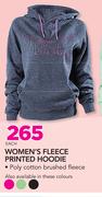 Everlast Women's Fleece Printed Hoodie