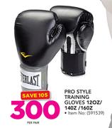Everlast Pro Style Training Gloves 12OZ/140Z/160Z-Per Pair