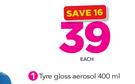 Shield Tyre Gloss Aerosol-400ml