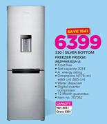 Samsung 330Ltr Silver Bottom Freezer Fridge RB29HWR3DSA U