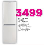 Defy 269Ltr Bottom Freezer Fridge DFC423