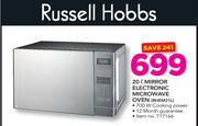 Russell Hobbs 20Ltr Mirror Electronics Microwave Oven RHEM21L
