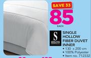 Sheraton Single Hollow Fiber Duvet Inner