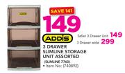Addis Safari 3 Drawer Unit