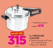 Tissoli 7Ltr Solid Lid Pressure Cooker