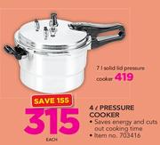 Tissoli 4Ltr Pressure Cooker