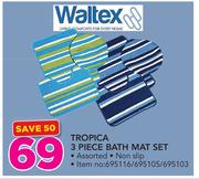 Tropica 3 Piece Bath Mat Set