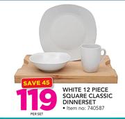 Consol 12 Piece Square Classic Dinnerset