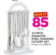 Consol 16 Piece Stainless Steel Hanging Cutlery Set