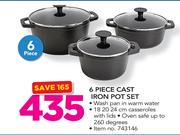 Mainstays 6 Piece Iron Pot Set