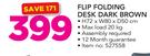 Flip Folding Desk Dark Brown