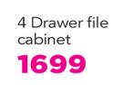 Toolroom Services 4 Drawer File Cabinet-Each