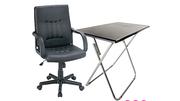 Flip Folding Desk Dark Brown