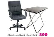 Classic Mid Back Chair Black