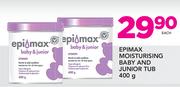 Epimax Moisturising Baby And Junior Tub-400gm Each